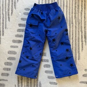 Hanna Andersson Snow Ski Pants Blue with Black Stars ❄️